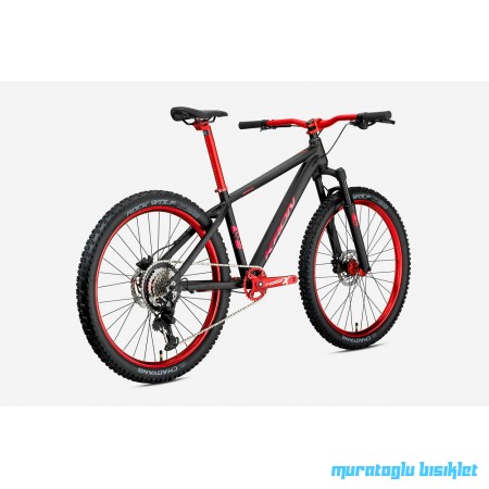 27.5J KRON REBEL 8V HD DAĞ BİSİKLETİ - MAT SİYAH KIRMIZI - 42 KADRO
