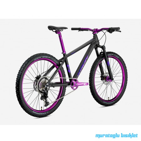 27.5J KRON REBEL 8V HD DAĞ BİSİKLETİ - MAT SİYAH MOR - 42 KADRO