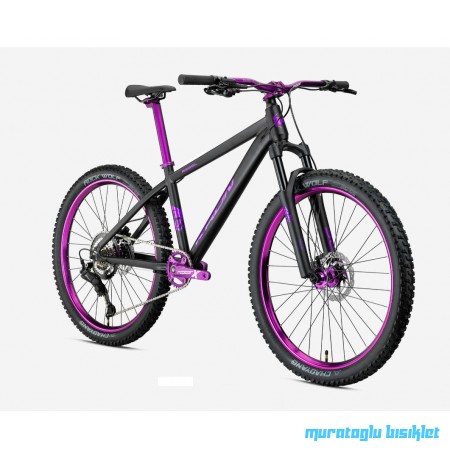 27.5J KRON REBEL 8V HD DAĞ BİSİKLETİ - MAT SİYAH MOR - 42 KADRO