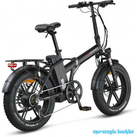 20J MOSSO MAGNERA ELEKTRİKLİ BİSİKLET - MAT SİYAH KIRMIZI
