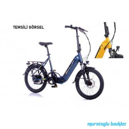20J CORELLİ TOREX 300 KATLANIR ELEKTRİKLİ BİSİKLET - SARI - 39 KADRO