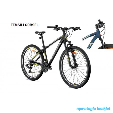 27.5J KRON XC75 21V VB DAĞ BİSİKLETİ - MAT LACİVERT NEON TURUNCU - 38 KADRO