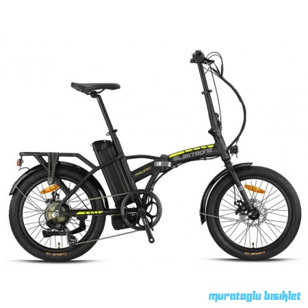 20J ELEKTRONE PACIFIC 7V HD ELEKTRİKLİ KATLANIR BİSİKLET - MAT SİYAH NEON SARI FÜME