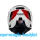 SWAY - FS-635 NOVA CROSS KASK - SİYAH BEYAZ KIRMIZI - L BEDEN