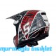 SWAY - FS-635 SUPER CROSS KASK - SİYAH KIRMIZI BEYAZ - L BEDEN