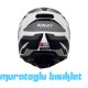 SWAY - FS-635 SHOT CROSS KASK - SİYAH GRİ BEYAZ - L BEDEN