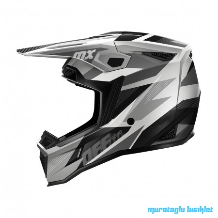 SWAY - FS-635 SHOT CROSS KASK - SİYAH GRİ BEYAZ - L BEDEN