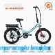 20J STRADA E-RAPIDO ELEKTRİKLİ KATLANIR BİSİKLET - YEŞİL KIRMIZI