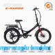 20J STRADA E-RAPIDO ELEKTRİKLİ KATLANIR BİSİKLET - SİYAH KIRMIZI