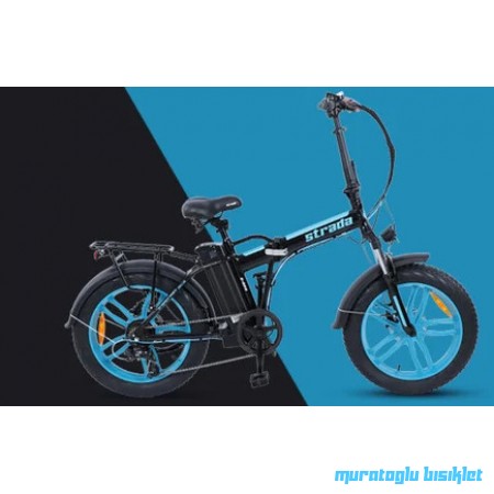 20J STRADA E-BRO ELEKTRİKLİ KATLANIR BİSİKLET - SİYAH MAVİ