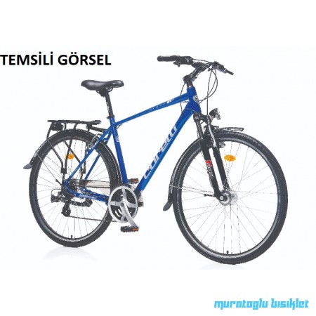 28J CORELLİ ÖZEL SERİ GOWITH 1.0 ŞEHİR BİSİKLET - GRİ SARI - 49 KADRO