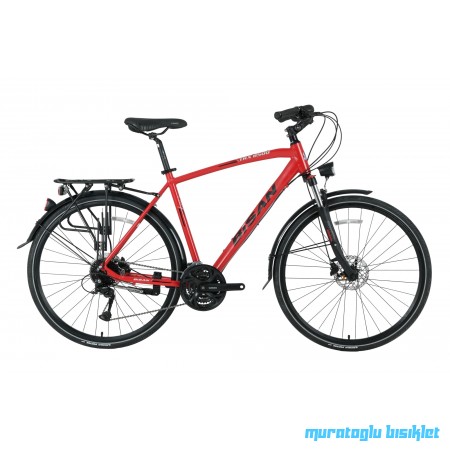 28J BİSAN TRX 8500 CITY ŞEHİR BİSİKLETİ - MAT KIRMIZI SİYAH - 52 KADRO