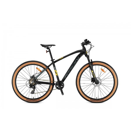 24J KRON XC 100 HD DAĞ BİSİKLETİ - MAT SİYAH SARI FÜME - 33 KADRO
