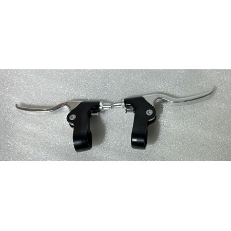 TAIWAN FREN KOLU HJ-365AD ÇIFT FREN AL. KELEPÇE, KOL AL. 3 PARMAK - SİYAH GÜMÜŞ