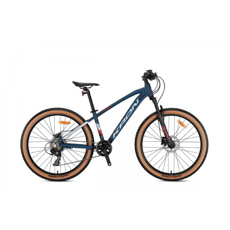 26J KRON XC 100 HD DAĞ BİSİKLETİ - MAT KOYU LACİVERT GRİ KIRMIZI - 36 KADRO