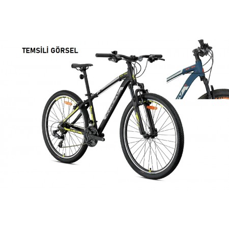 27.5J KRON XC75 21V VB DAĞ BİSİKLETİ - MAT LACİVERT NEON TURUNCU - 38 KADRO