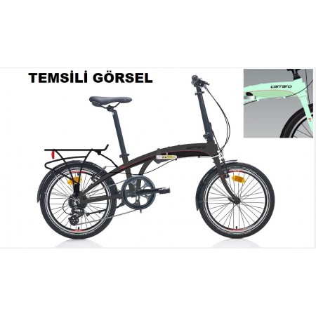 20J CARRARO FLEXI 108 KATLANIR BİSİKLET - AÇIK YEŞİL KIRMIZI