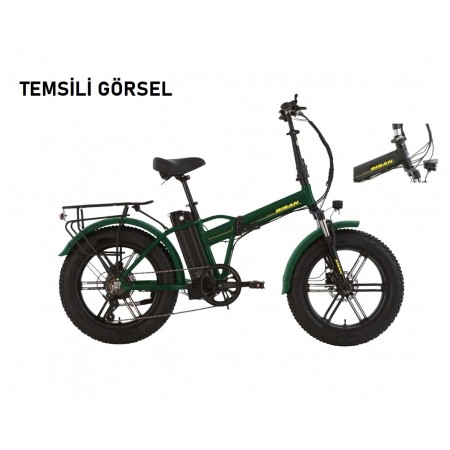 20J BİSAN E-FOLDING F3 7V HD ELEKTRİKLİ KATLANIR BİSİKLET - MAT SİYAH - 43 KADRO