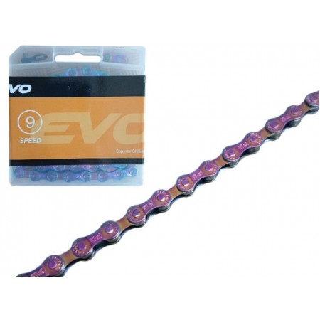 EVO F90 ZİNCİR INDEX 9 SPEED 116 BAKLA - Rainbow