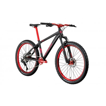 27.5J KRON REBEL 8V HD DAĞ BİSİKLETİ - MAT SİYAH KIRMIZI - 42 KADRO