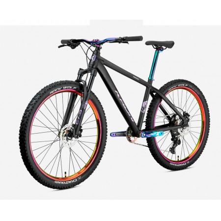 27.5J KRON REBEL 8V HD DAĞ BİSİKLETİ - MAT SİYAH RAİNBOW - 42 KADRO