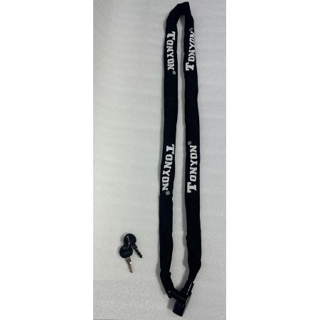 TONYON KİLİT ZİNCİR ANAHTARLI - 4mm*120cm - SİYAH