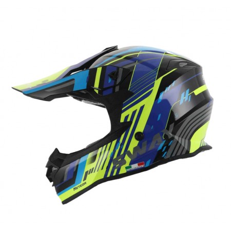 SWAY - FS-617 METEOR CROSS KASK - SARI MAVİ SİYAH - XLARGE BEDEN