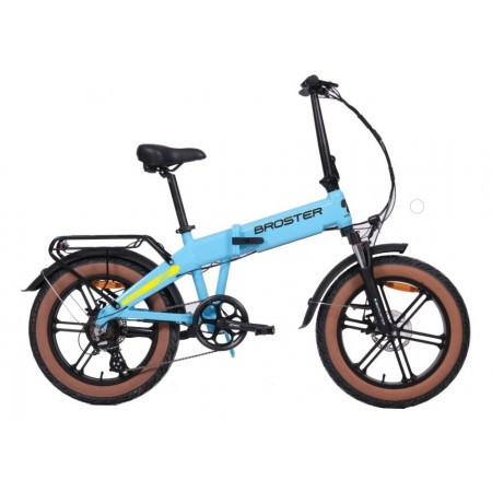 20J BROSTER VOLTECH KATLANIR ELEKTRİKLİ BİSİKLET - MAT AÇIK MAVİ