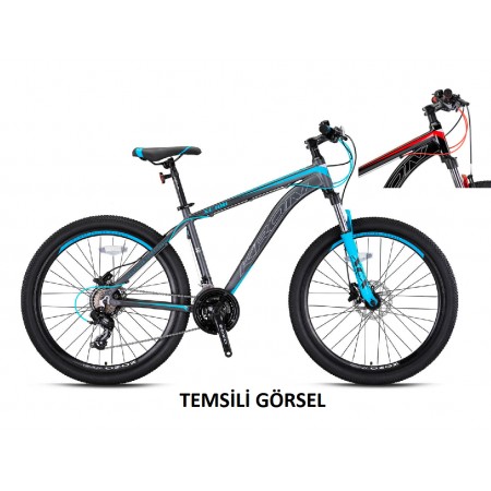 29J KRON XC 100 HD DAĞ BİSİKLETİ - SİYAH GRİ KIRMIZI - 51 KADRO