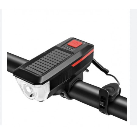 TEX XBYC-6144 ÖN IŞIK-KORNA - USB ŞARJLI - SİYAH KIRMIZI