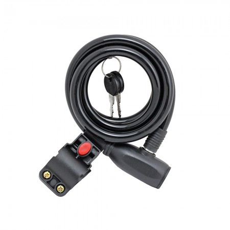 DT Kilit - Halat, 12x1200, Anahtarlı, Braket, HC-81102, Siyah