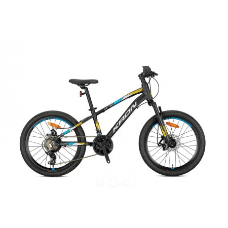 24J KRON XC75 21V VB ÇOCUK BİSİKLETİ - MAT SİYAH SARI GRİ MAVİ - 33 KADRO