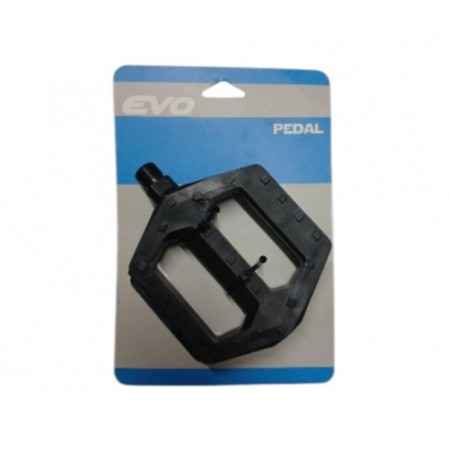 EVO PEDAL - PLASTİK , GENİŞ, REFLEKÖRLÜ, KARE DİŞLİ, DÜZ - SİYAH
