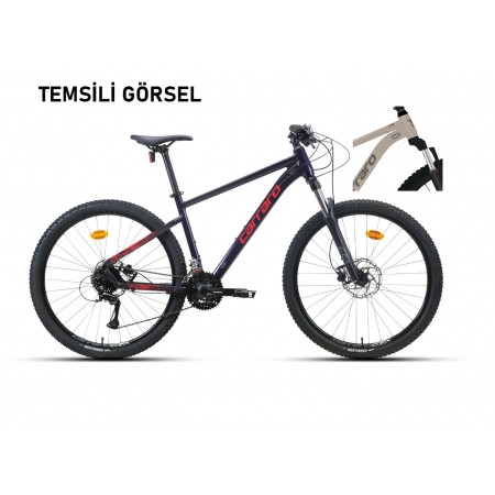 27.5J CARRARO CRX 724 24V HD DAĞ BİSİKLETİ - GÜL GRİ KOYU GRİ - 44 KADRO