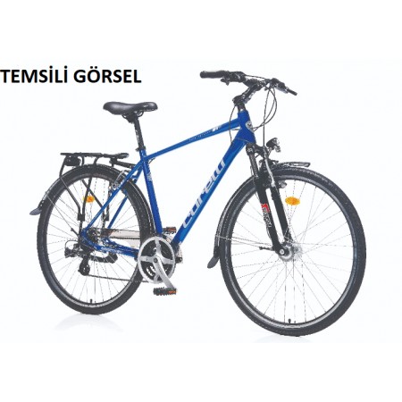 28J CORELLİ ÖZEL SERİ GOWITH 1.0 ŞEHİR BİSİKLET - MAVİ SİYAH - 49 KADRO