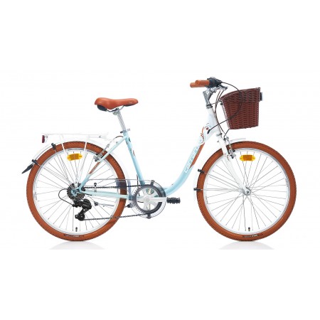 28J CARRARO JULIANA BAYAN ŞEHİR BİSİKLETİ - BEYAZ TURKUAZ KAHVE - 43 KADRO