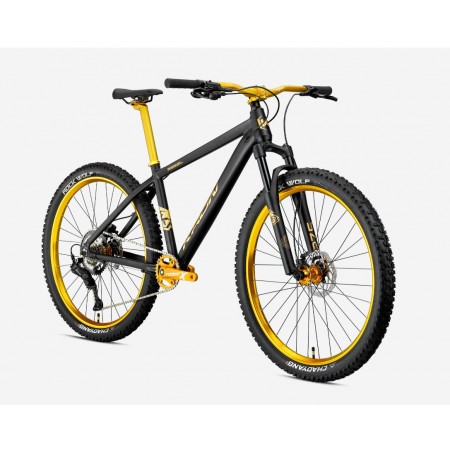 27.5J KRON REBEL 8V HD DAĞ BİSİKLETİ - MAT SİYAH SARI- 42 KADRO