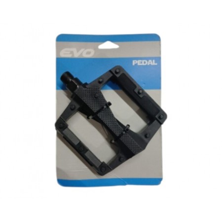 EVO PEDAL - PLASTİK , GENİŞ, REFLEKÖRLÜ, ALTIGEN DİŞLİ, AZ DOKULU - SİYAH
