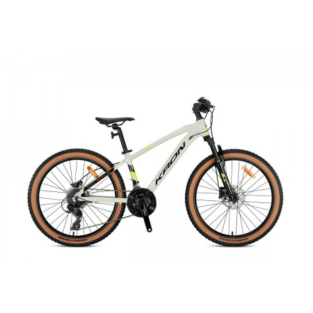 27.5J KRON XC 100 HD 21V DAĞ BİSİKLETİ - BEJ NEON SARI SİYAH - 38 KADRO