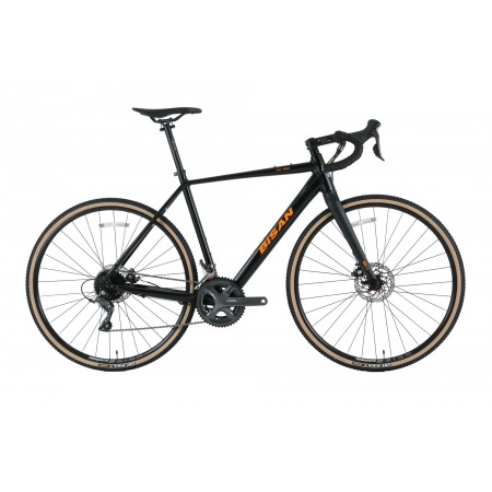 28J BİSAN ALL TRAIL ECO CLARIS 16V GRAVEL BİSİKLETİ - MAT SİYAH TURUNCU - 52 KADRO