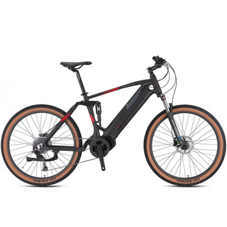 29J LOOP GRAVITY 10V ELEKTRİKLİ DAĞ BİSİKLETİ - MAT SİYAH KIRMIZI - 47 KADRO