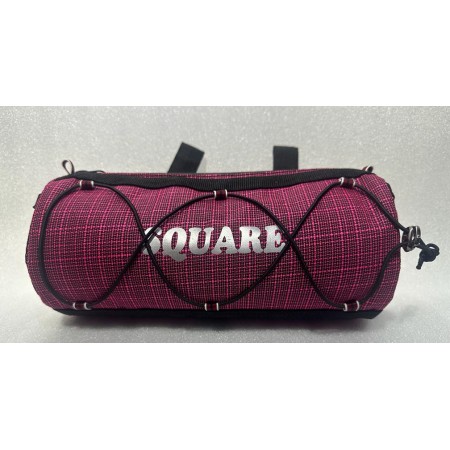 SQUARE S-795 Gidon yatay Silindir çanta - PEMBE SİYAH SQUARE S-795 Gidon yatay Silindir çanta - PEMBE SİYAH