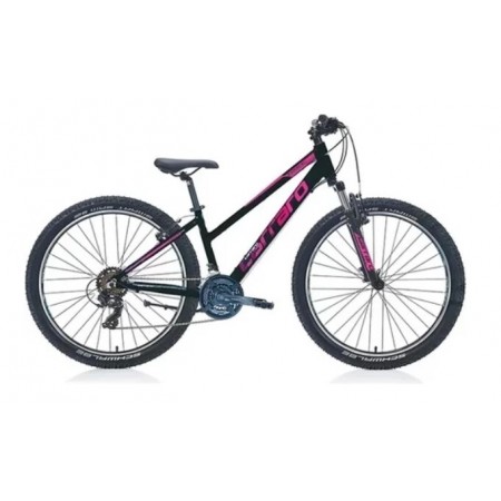 27.5J CARRARO FORCE 701 BAYAN DAĞ BİSİKLETİ - MAT SİYAH FUŞYA- 38