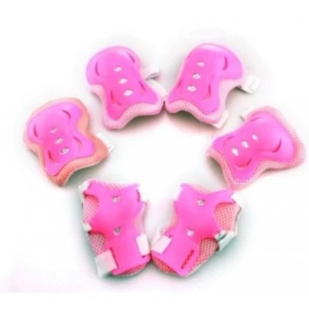 TEX ÇOCUK DİZLİK DİRSEKLİK SET   - PEMBE