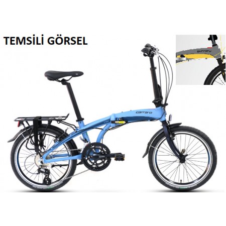 20J CARRARO FLEXI 116 VB KATLANIR BİSİKLET - MAT KÜL GRİ SİYAH SARI