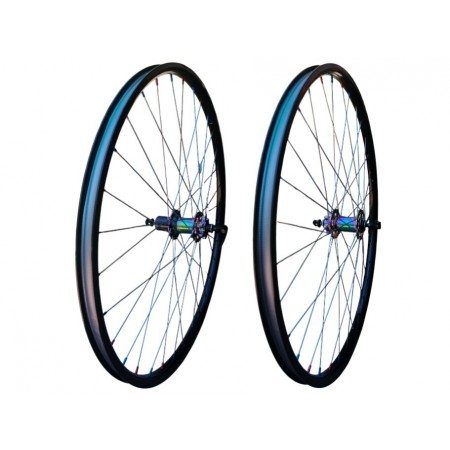 29" HASSNS PRO 7 ÖN-ARKA ÖRÜLÜ JANT SETİ  D-FREN 8/9/10 - Rainbow