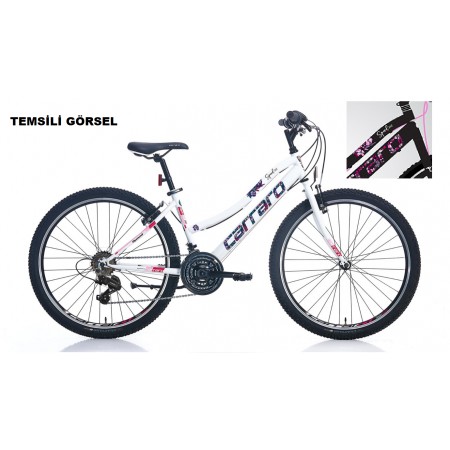 26J CARRARO SPEED 262 BAYAN DAĞ BİSİKLETİ - MAT SİYAH PEMBE - 38 KADRO