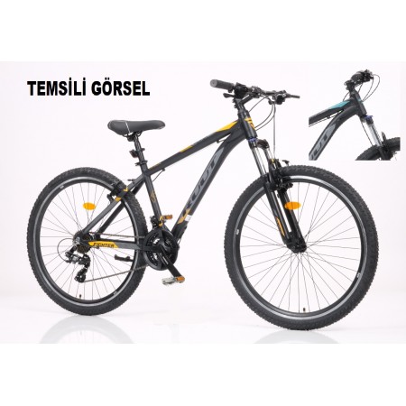 29J RUUT FIGHTER 21V VB DAĞ BİSİKLETİ - SİYAH TURKUAZ - 46 KADRO