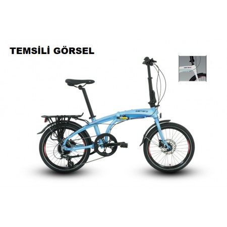 20J CARRARO FLEXI 108 HD KATLANIR BİSİKLET - GÜMÜŞ TURKUAZ KIRMIZI