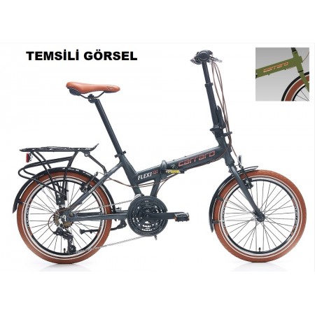 20J CARRARO FLEXI 121 KATLANIR BİSİKLET - MAT HAKİ BAKIR